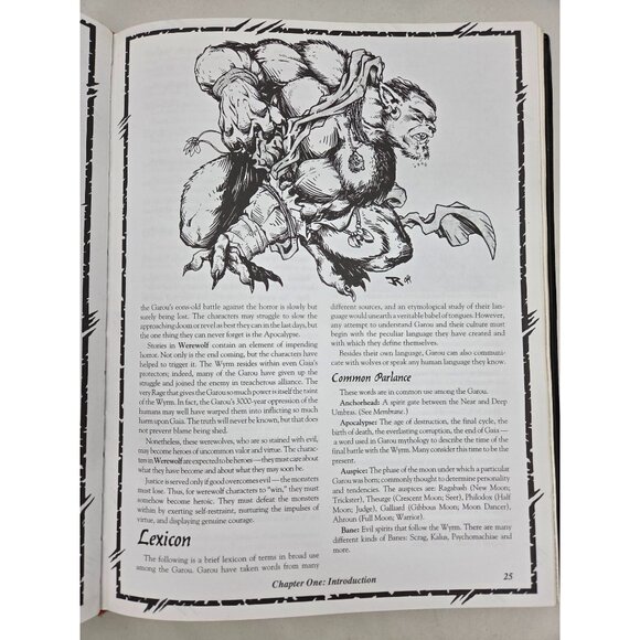 Werewolf The Apocalypse Second Edition WW3600 RPG Hardcover with Dragonskin 1994 - Picture 7 of 16